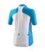 Womens/ladies Karol Full Zip Short-sleeved Jersey Turquoise Bicycle Line-2