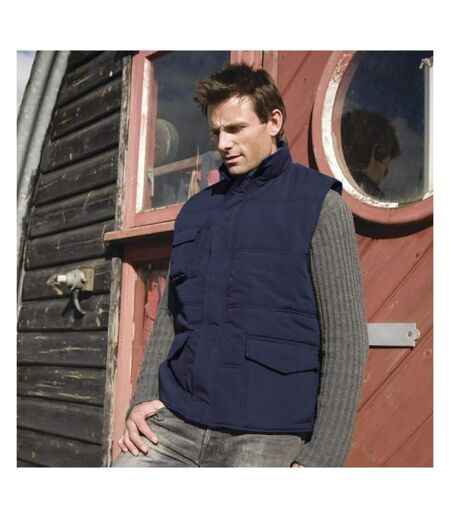 Mens mid-weight bodywarmer showerproof windproof jacket navy blue Result