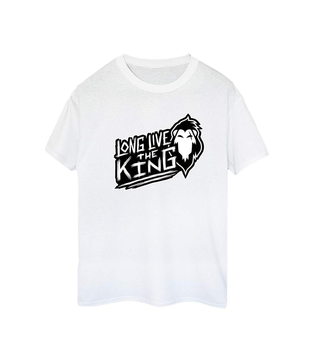 Disney Womens/Ladies The Lion King The King Cotton Boyfriend T-Shirt (Blanc) - UTBI29493-1