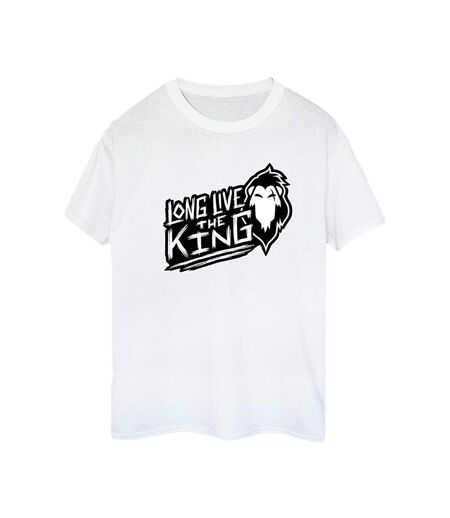 Disney Womens/Ladies The Lion King The King Cotton Boyfriend T-Shirt (Blanc) - UTBI29493