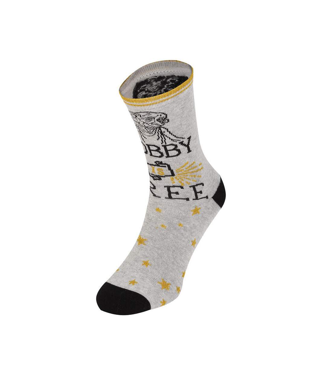 Chaussettes dobby is free adulte gris Harry Potter-2