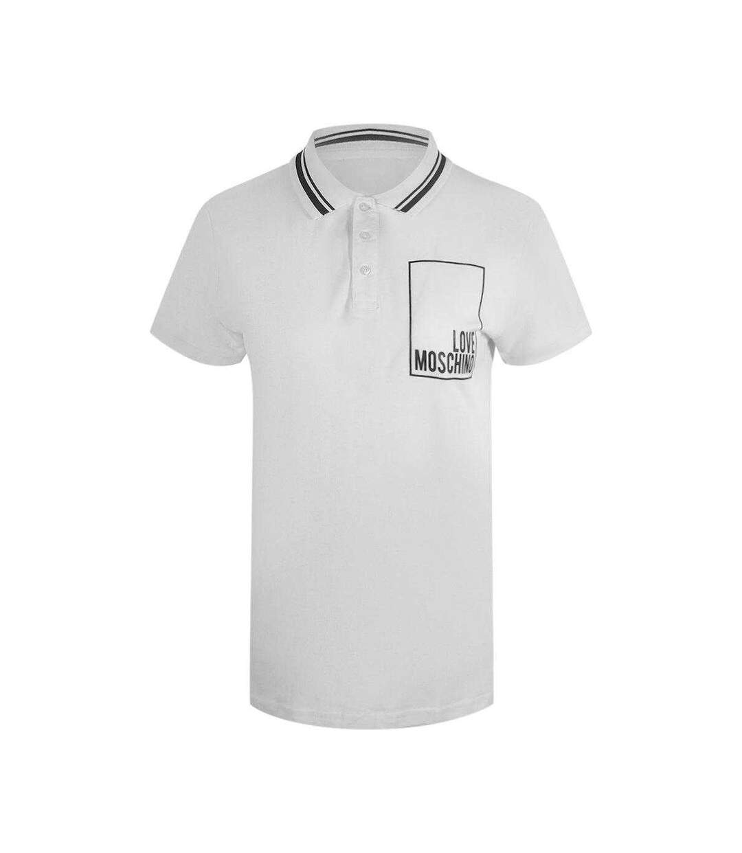 Polo Homme Blanc Love Moschino-1