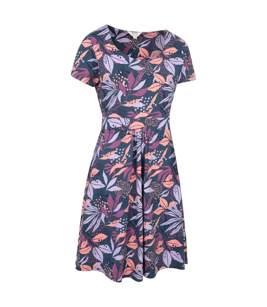 Womens/ladies orchid leafy floral dress purple Mountain Warehouse-3