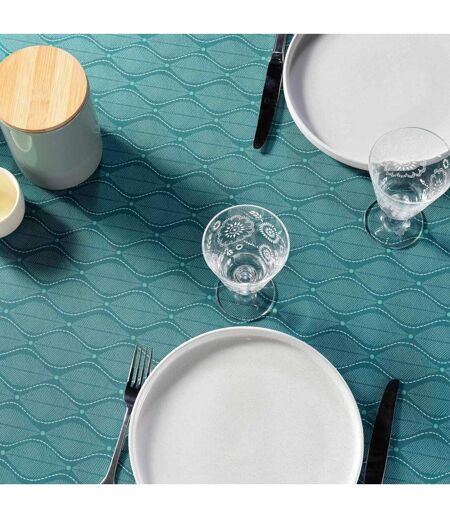 Nappe Antitache Imprimé Ofelis 145x240cm Bleu
