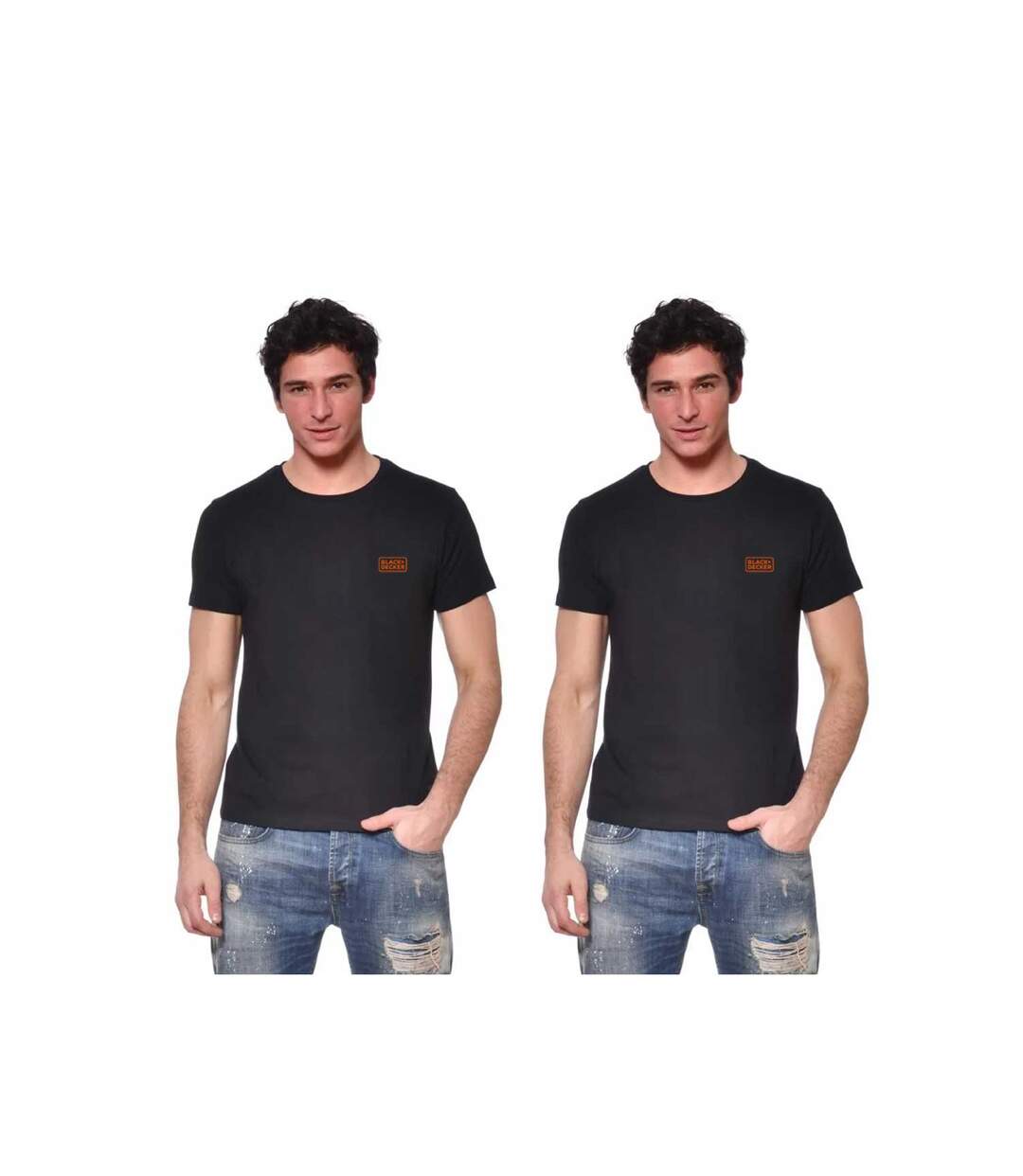 Lot de 2 t-shirts homme manches courtes en coton 140gr/m² Black & Decker