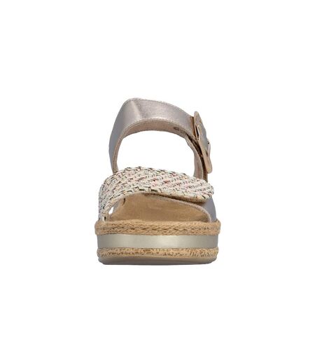 Sandales Compensés Cuir Rieker Rimo