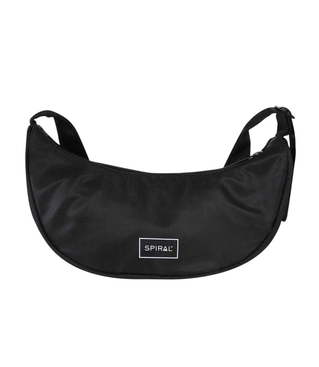 Cali Crescent Shaped Everyday Crossbody Bag One Size Black Spiral-1