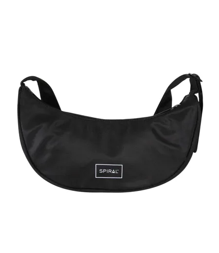 Cali Crescent Shaped Everyday Crossbody Bag One Size Black Spiral