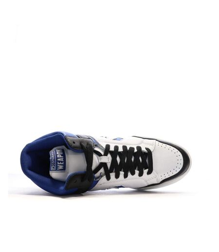 Baskets blanches/noires/bleu homme converse weapon