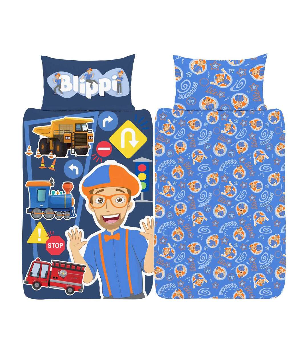 Tractor Reversible Duvet Set Multicoloured Blippi-2