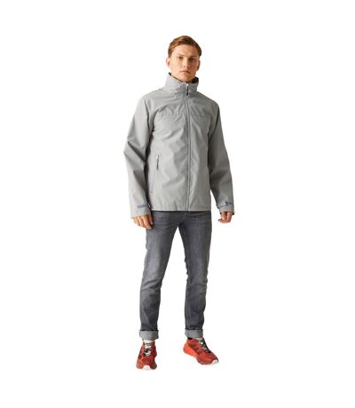 Mens Waterproof Soft Shell Jacket Mineral Grey Black Regatta Professional