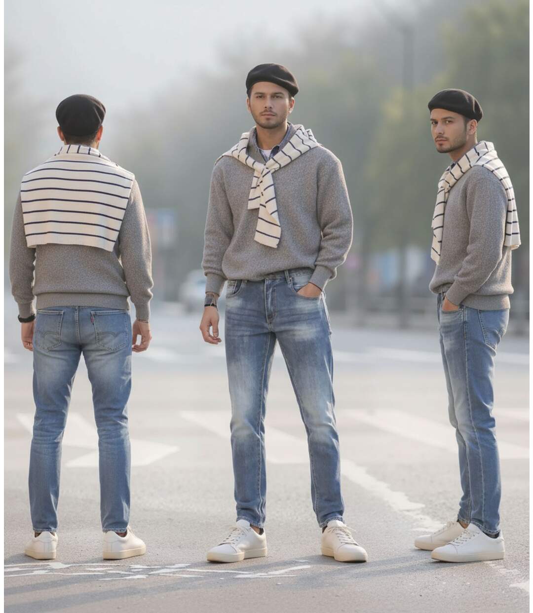 Jean délavé pour homme - Coupe Regular effet usé - Fonctionnalité et style-4