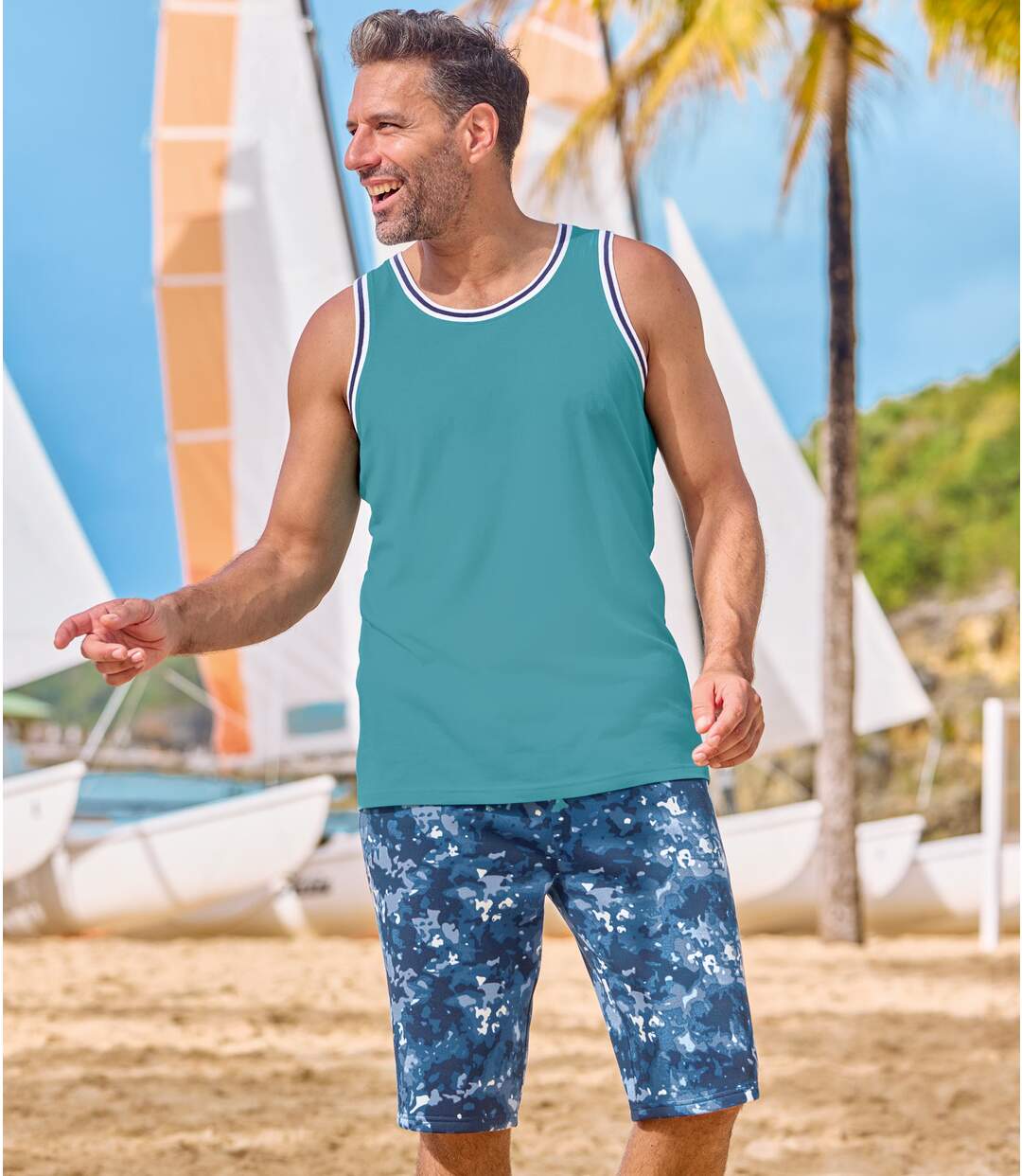Casual joggingbermuda tie-dye-3