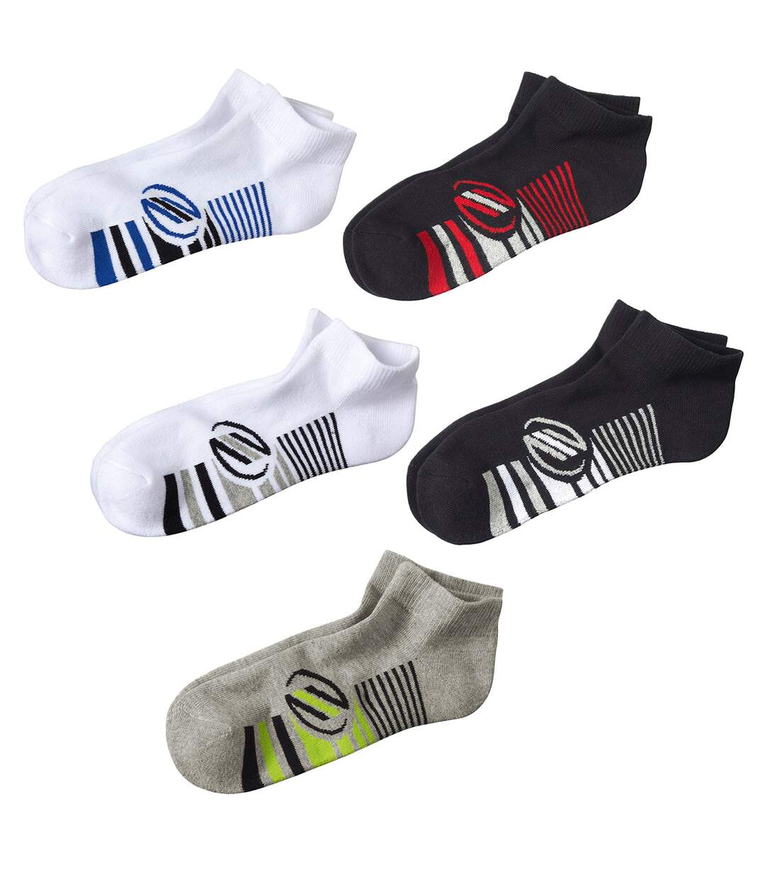 Lot de 5 Paires de Socquettes Sport Fantaisie-1