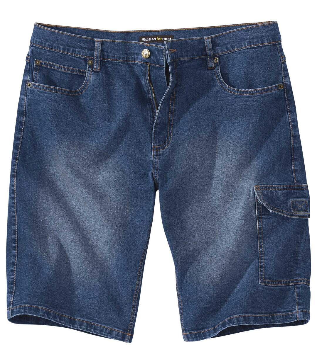 Men's Denim Cargo Shorts - Blue Atlas For Men