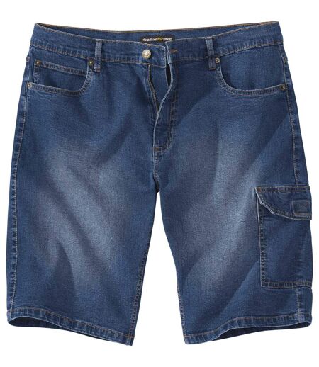 Men's Denim Cargo Shorts - Blue