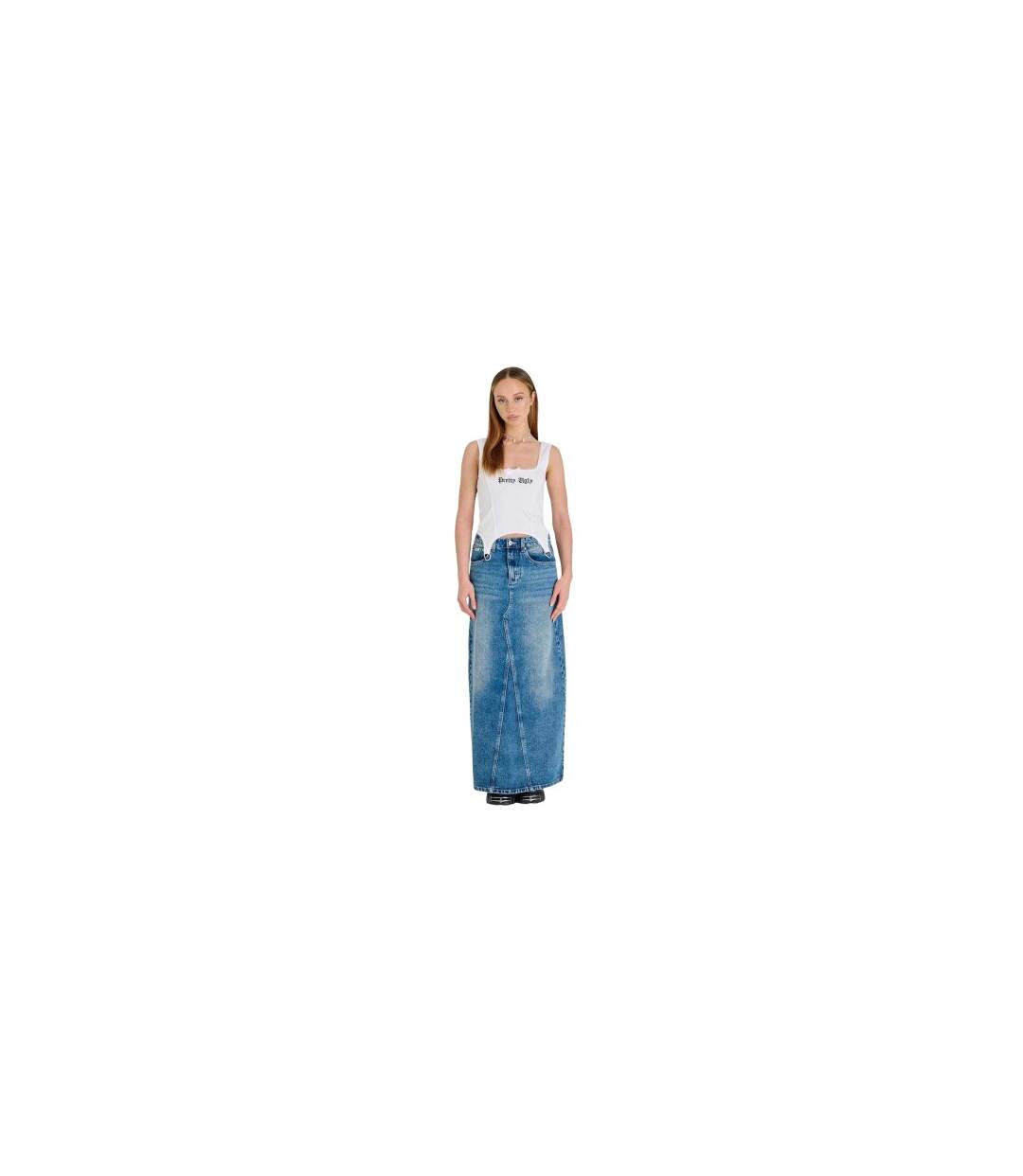 Jupe Longue Femme Bleu The Ragged Priest-1