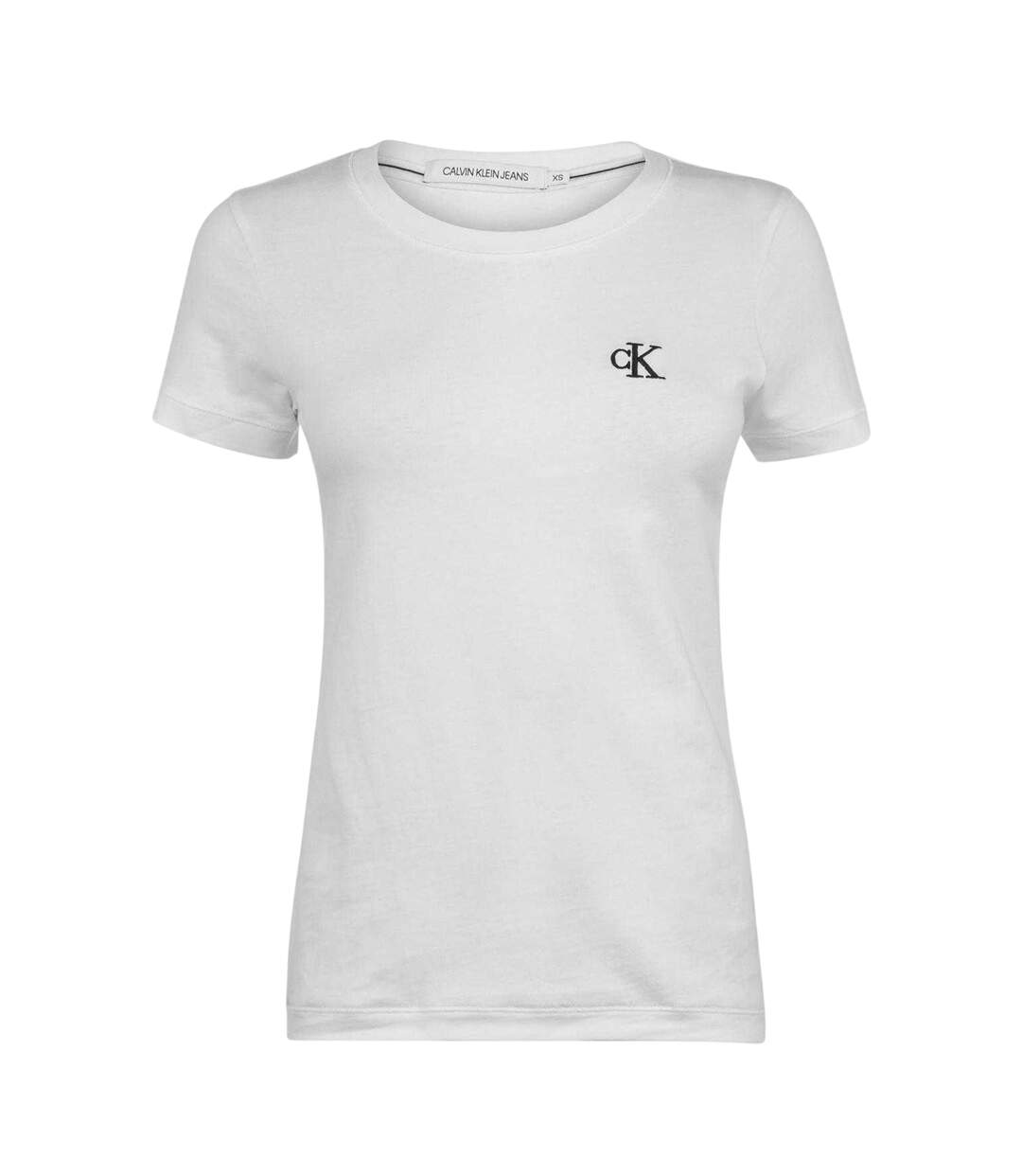 T-shirt Manches Courtes Femme Blanc Vif Calvin Klein-1