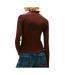 T-shirt marron femme tommy hilfiger tjw essential mock-2