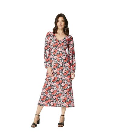 Robe mi-longue femme rose / rouge / noir Maine