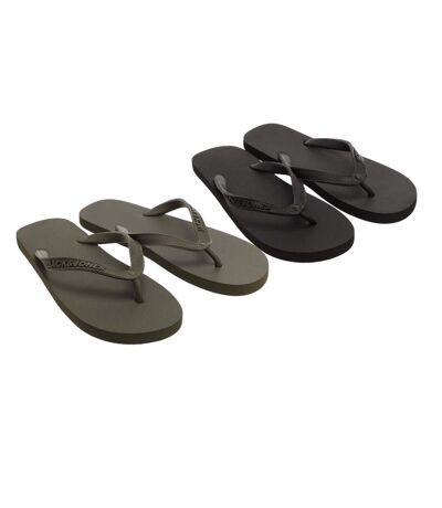 Tongs Basic Homme Noir Gris Foncé Jack And Jones