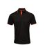 Polo Coolchecker Homme Noir Orange Premier-1