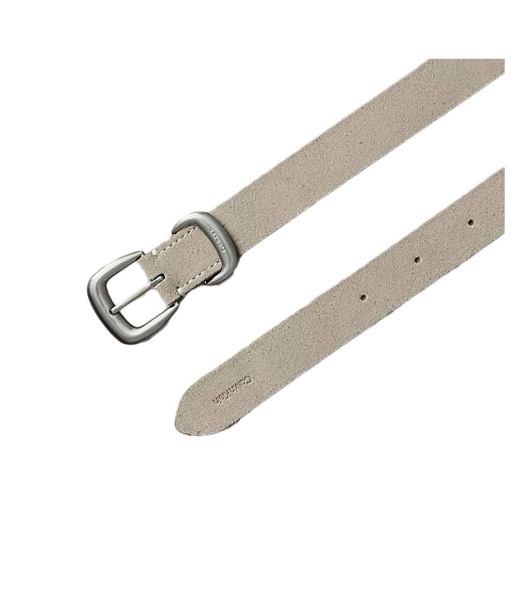 Ceinture taupe/argent femme calvin klein jeans 2 piece suede-2