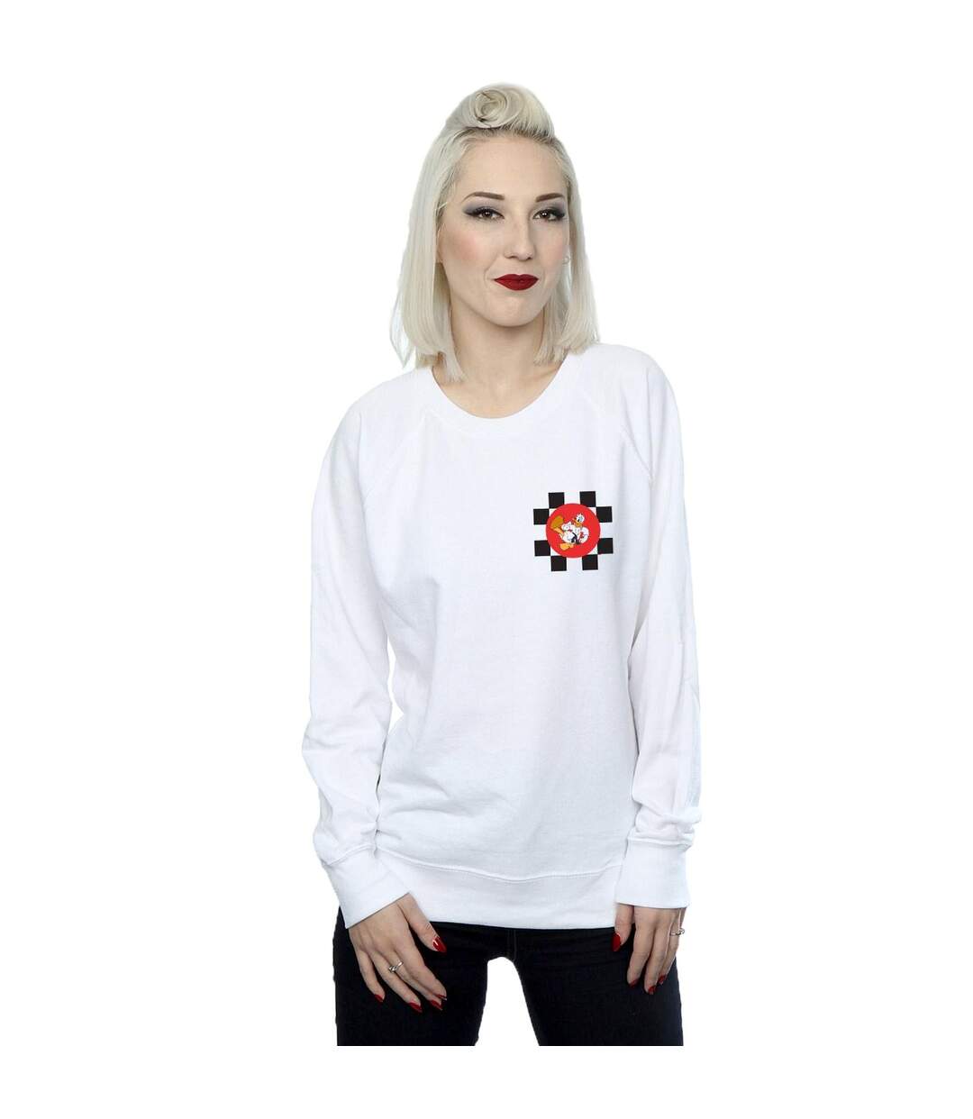 Disney Sweatshirt Womens/Ladies Donald Duck Karate Kick (Blanc) - UTBI28227-2