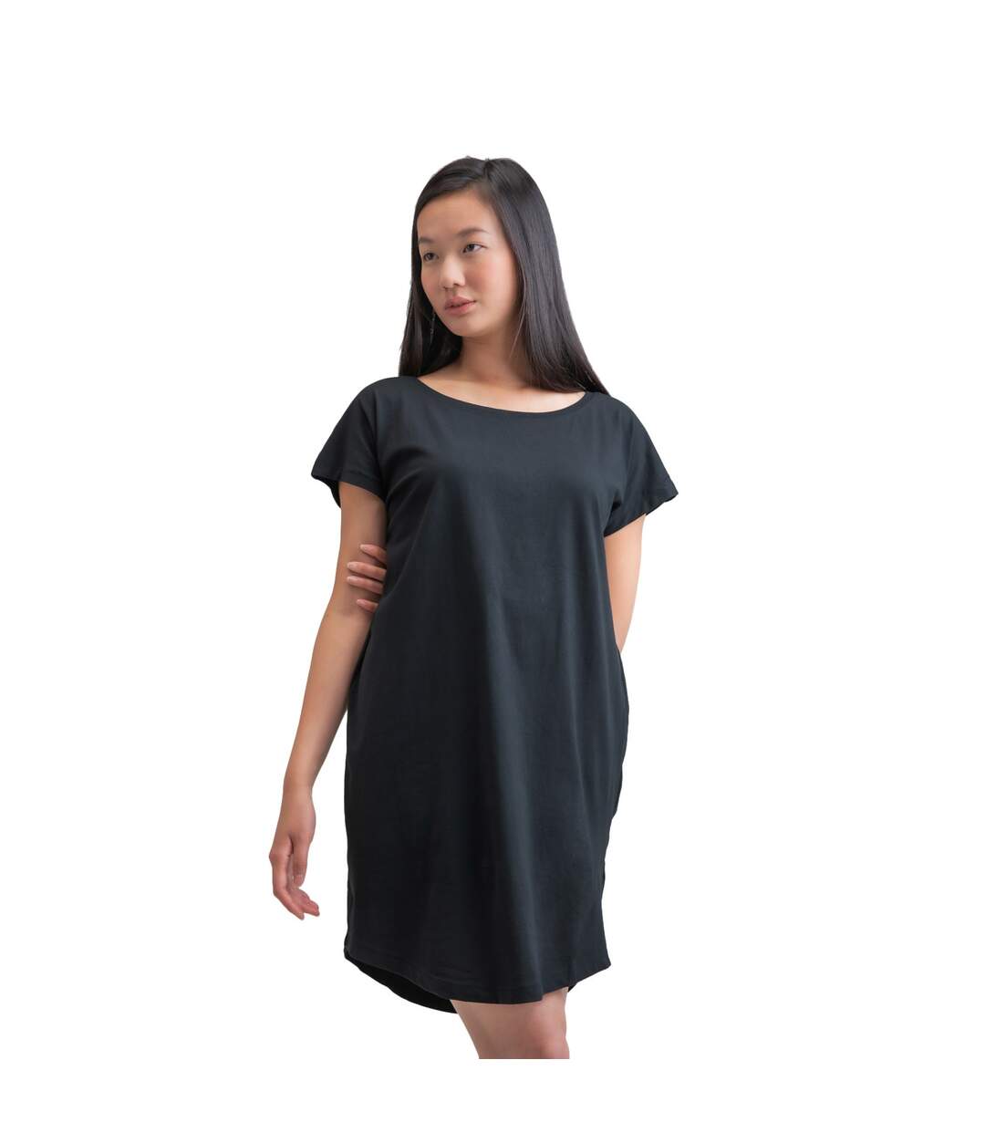 Robe t-shirt femme noir Mantis