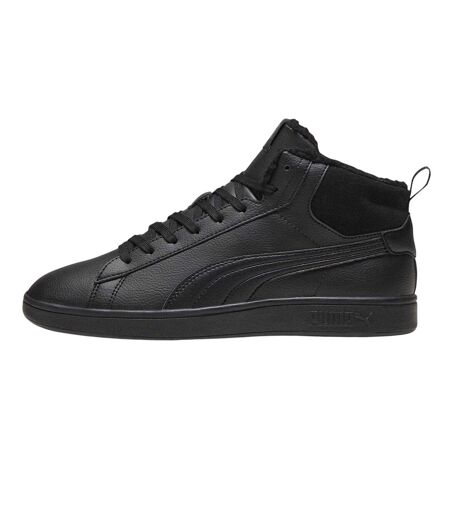 Mens Smash 3.0 Suede Water Resistant Trainers Black Grey Puma