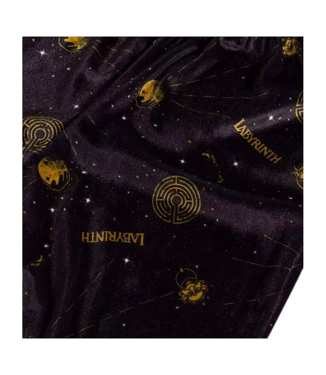 Pantalon Motif/style Céleste Femme Noir Jaune Or Labyrinth-4