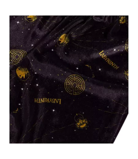 Pantalon Motif/style Céleste Femme Noir Jaune Or Labyrinth