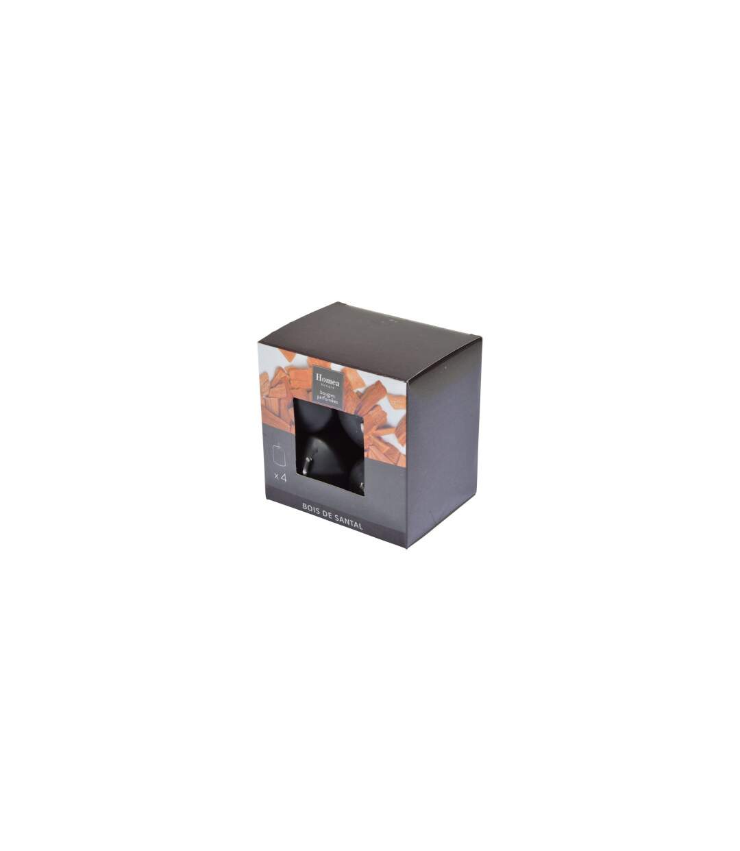Lot de 4 Bougies Pilier Essentiel II 6cm Bois de Santal-3