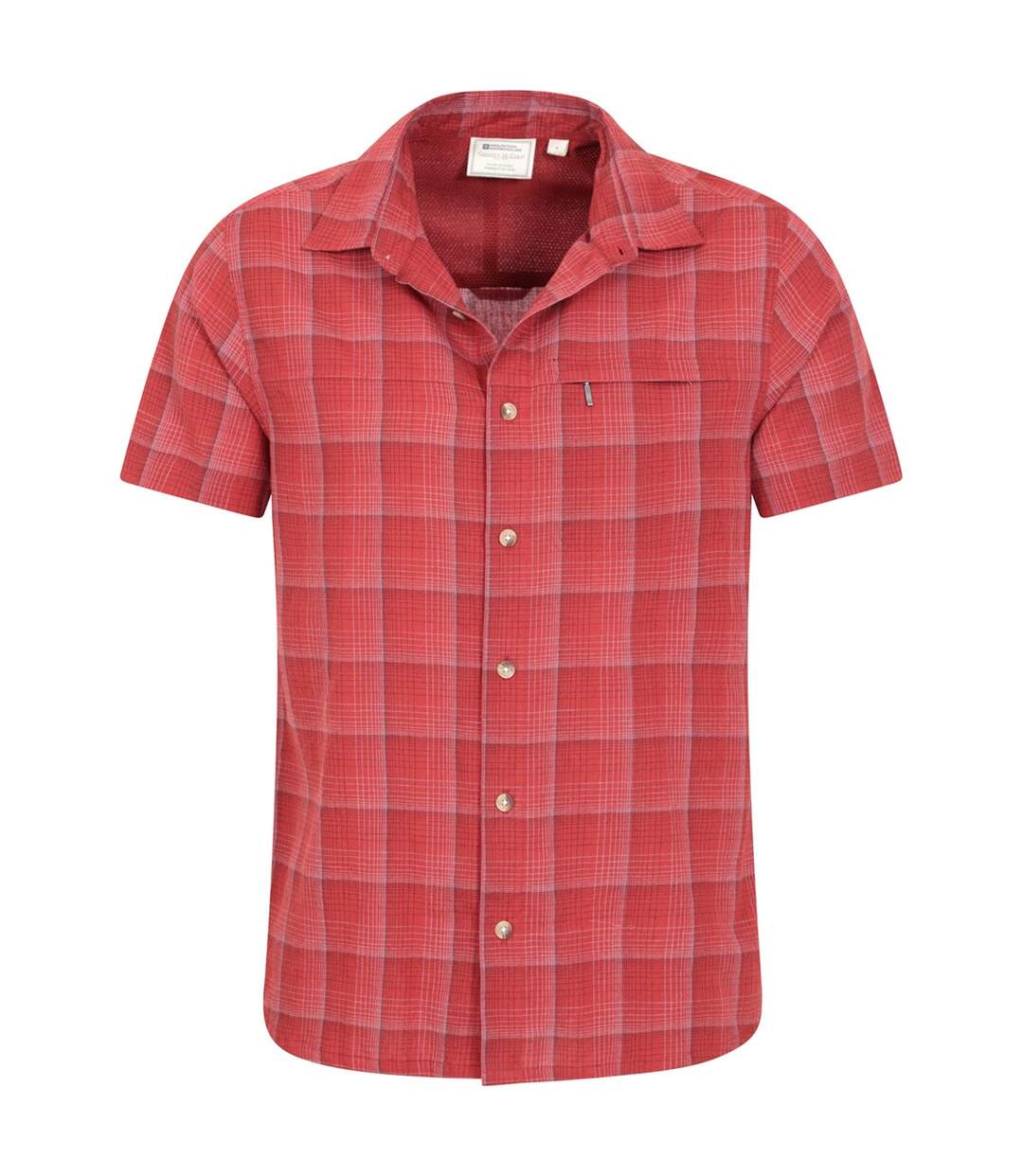 Mens Cotton Shirt Active Red Mountain Warehouse-4