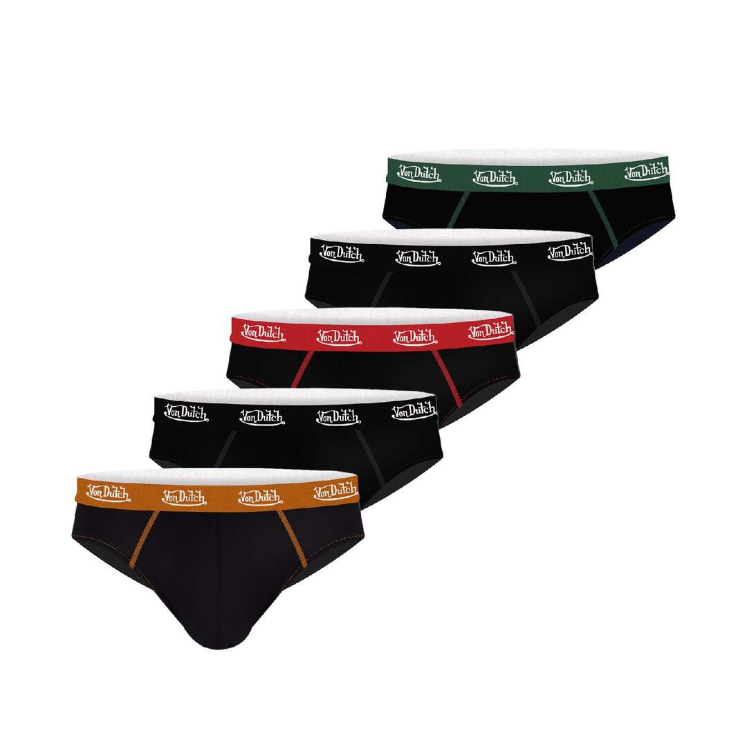 Lot de 5 slips homme coton Vondutch-1