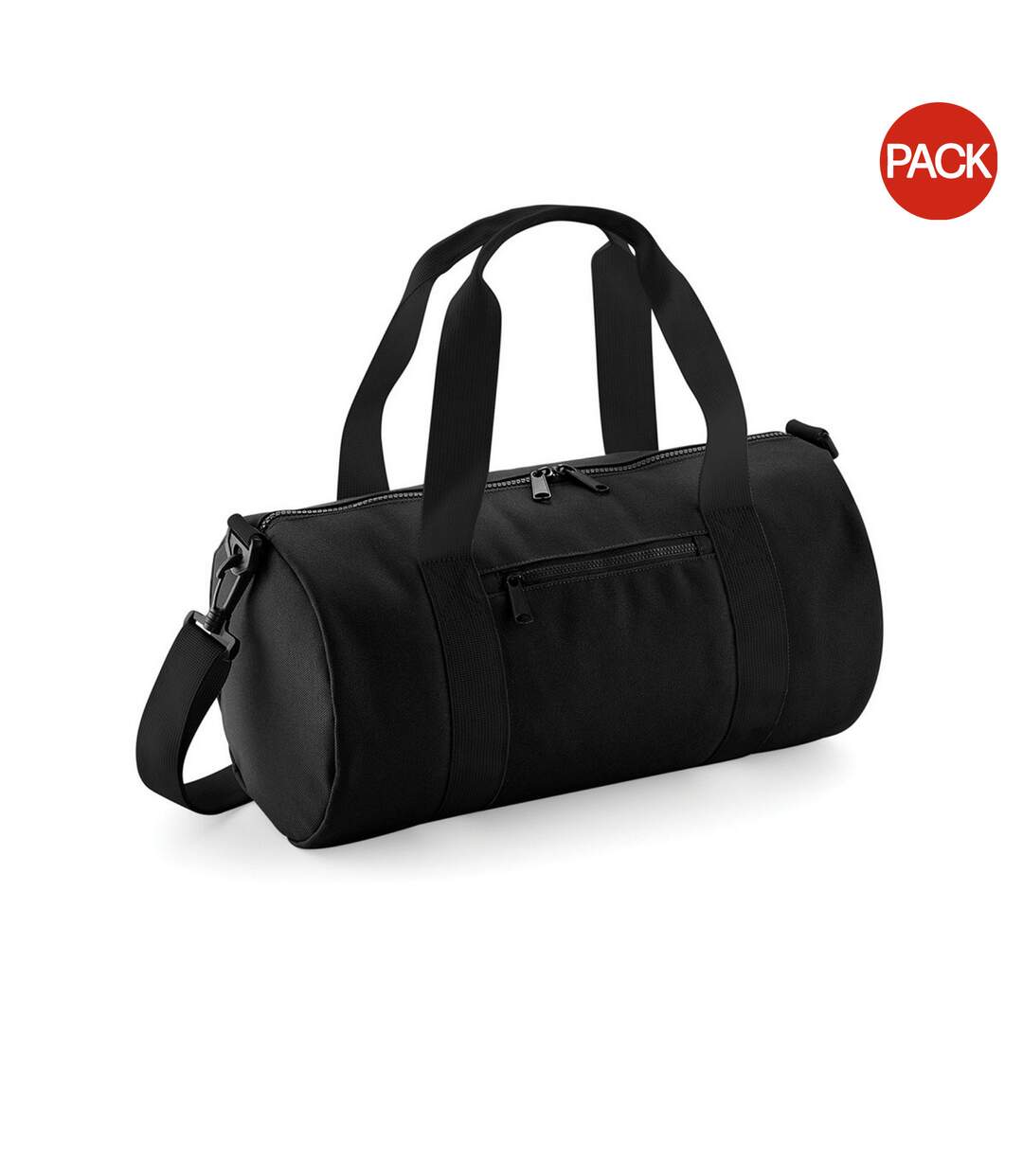 Lot de 2  Petit sac polochon taille unique noir/noir Bagbase-1