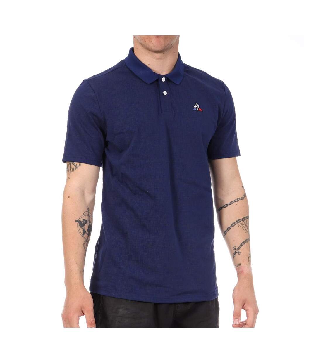 Polo marine homme le coq sportif pblue-1