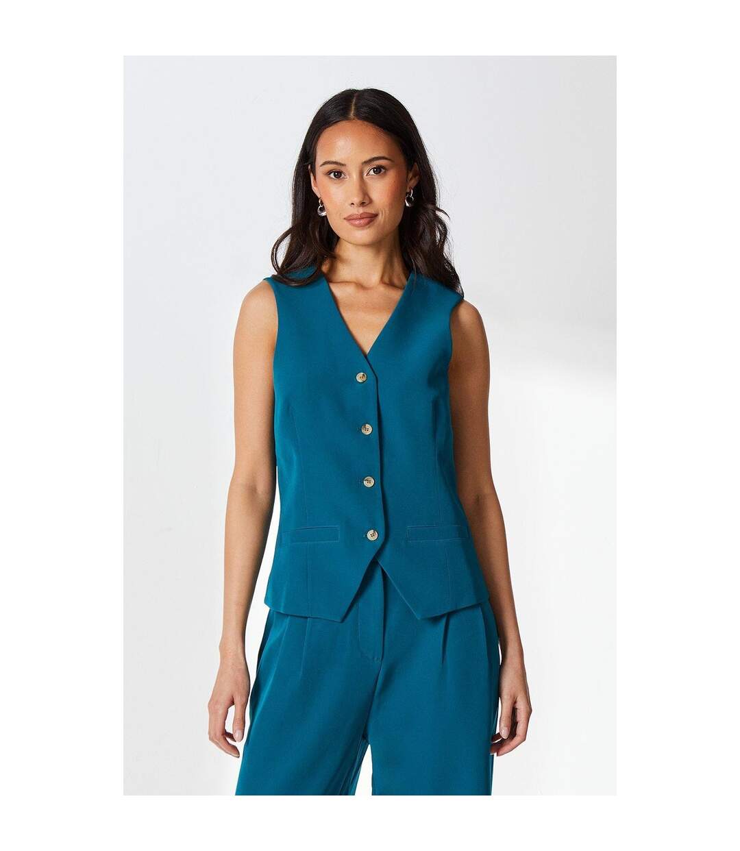 Gilet femme bleu sarcelle Principles