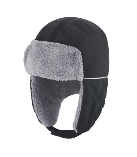 Result Winter Essentials Ocean Trapper Hat (Black/Grey) - UTRW5167