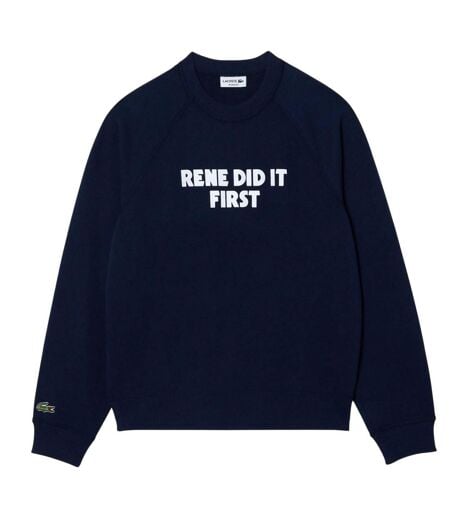 Sweat Rene Did It First Homme Bleu Marine Lacoste