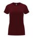 Womens/ladies capri short-sleeved t-shirt garnet Roly