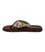 Womens/ladies Adios Leopard Print Flip Flops Tan Rocket Dog-2