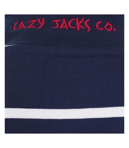 Sweat Motif/style Rayé Homme Bleu Mer Lazy Jacks