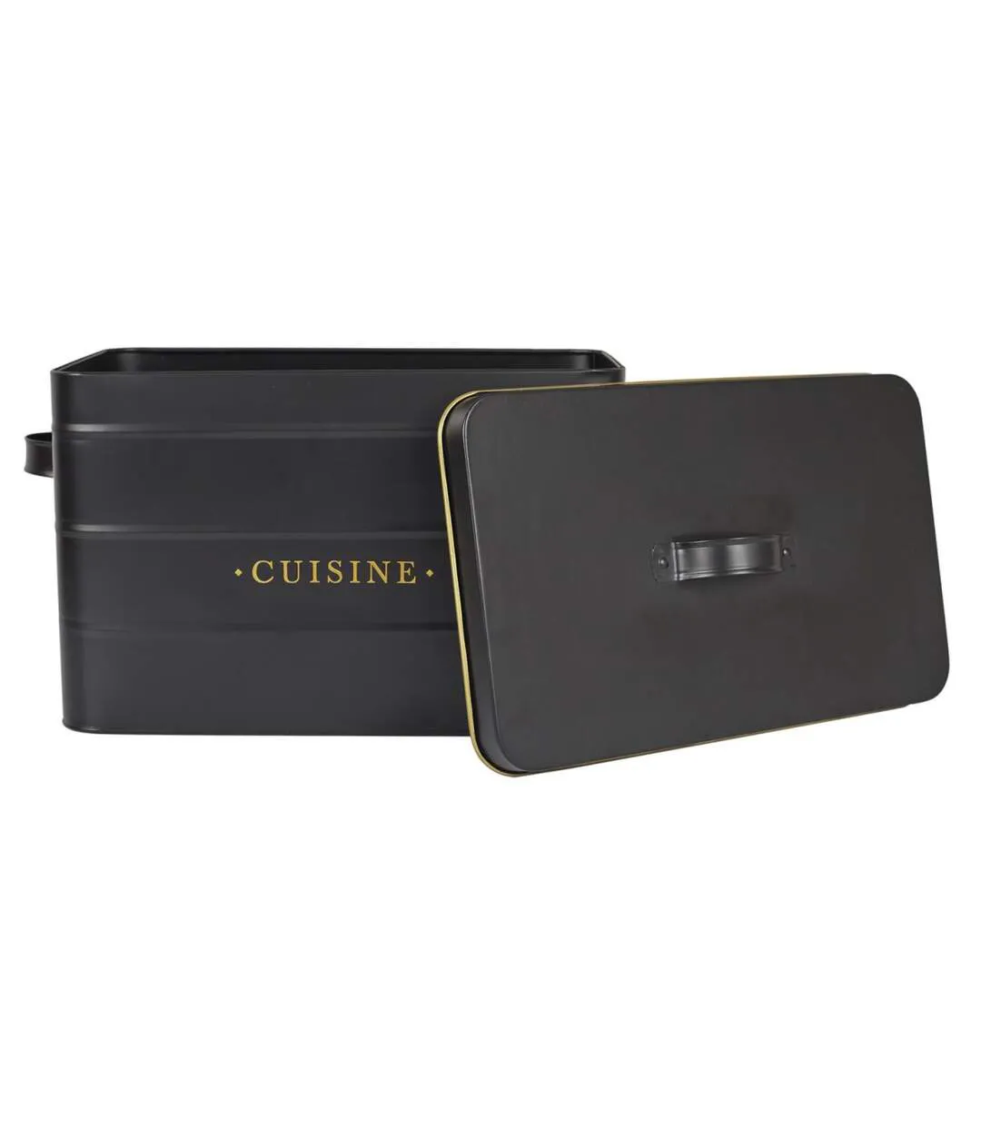 Boîte à Cuisine en Métal Lounge 33cm Noir-3