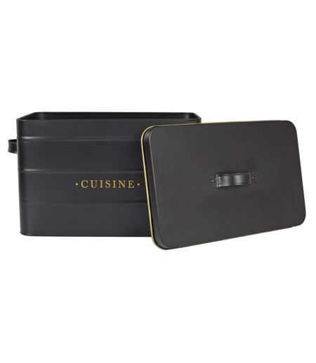 Boîte à Cuisine en Métal Lounge 33cm Noir
