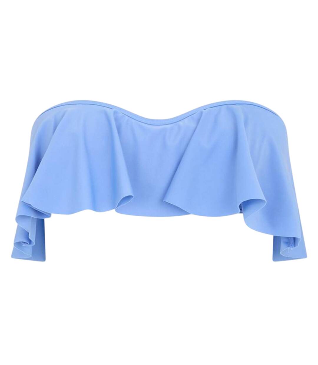 Haut De Maillot De Bain Motif/style Ruché Femme Bleu Brave Soul-2