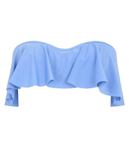 Haut De Maillot De Bain Motif/style Ruché Femme Bleu Brave Soul