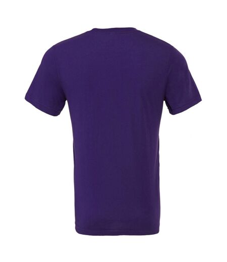 Canvas Unisex Jersey Crew Neck Short Sleeve T-Shirt (Team Purple)