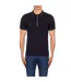 Mens Stripe Quarter Zip Polo Shirt Dark Navy Armani Exchange-1