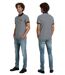 Polo homme en coton rayé à  manches courtes - Confort et style décontracté-2